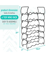 Sorbus 6-Tier Stackable Wine Rack - Perfect for Bar, Wine Cellar, Basement, Cabinet, Pantry, etc