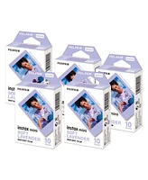 Fujifilm Instax Mini Soft Lavender Instant Print Film 5 Pack Bundle