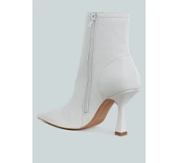 Farnak Pleather Pointed Toe Ankle Boots