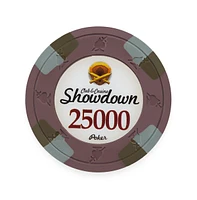 Slickblue Clay Composite Poker Chips Set (25-Pack) - Showdown Design, $25,000 Value