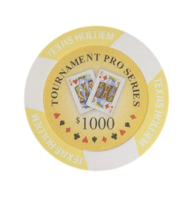 Slickblue Tournament Pro Poker Chips 25-Pack $1000 Denomination