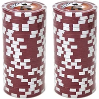 Slickblue Yin Yang Poker Chips Set (25-Pack) - Clay Composite $5 Value for Casino Play