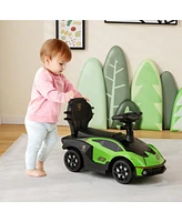 Gymax 3-in-1 Licensed Lamborghini Ride on Push Car Stroller Sliding w/ Sound