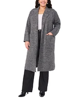 Vince Camuto Plus Notch-Collar Belted Cardigan, Exclusively at Macy's