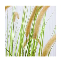 gaomon 2Pcs 4Ft Artificial Grass with Pots, Wheat Grass Green Leaves Fake Plants, Realistic Foxtail Grass Pampas Grass Plants for Home Garden