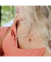 Non-Tarnishing Burgundy Clover Necklace