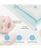 Gouun Portable Tri-fold Pack and Play Mattress Pad with Gel-Infused Memory Foam
