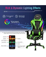 Gouun Gaming Chair Adjustable Swivel Computer with Dynamic Led Lights