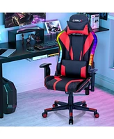 Gouun Gaming Chair Adjustable Swivel Computer Chair with Dynamic Led Lights