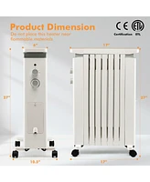 Gouun 1500W Portable Oil Filled Radiator Heater with 3 Heat Settings