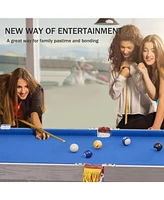 Inolait 48in Portable Folding Billiard Table for Kids and Adults, Indoor Pool Arcade Game Table
