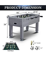 Inolait 55" Foosball Table and Balls Set Soccer Game Table for Adults and Kids