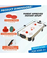 Inolait 36" Mini Tabletop Air Hockey Game w/Electric Motor Fan, 2 Pushers and 2 Air Hockey Pucks