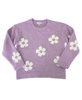 Kate Mack Little Girls Flower Sweatshirt and Jogger, 2-Piece Set