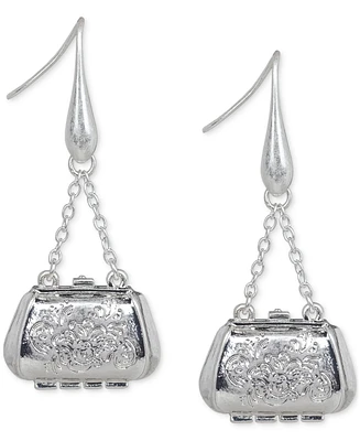 Patricia Nash Silver-Tone Handbag Chain Drop Earrings