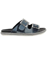 Guess Women's Funzya Embellished Double Band Footbed Sandals