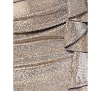 Xscape Plus Sweetheart-Neck Off-The-Shoulder Metallic Gown