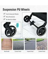 Gymax 2-in-1 Convertible Baby Stroller Pushchair Aluminum w/ Adjustable Canopy