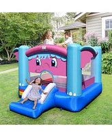 Gymax Inflatable Bounce House 3-in-1 Elephant Theme Inflatable Castle w/ 550W Blower