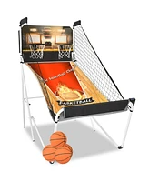 Inolait Foldable Basketball Arcade Game, Indoor Basketball Hoop Arcade with 4 Balls and Led Scoring System