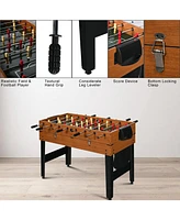 Sugift 4ft 7-in-1 Multi Game Table Set, Combo Game Table w/Hockey, Pool, Foosball & More for Family & Friends