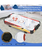 Sugift 36" Mini Tabletop Air Hockey Table for Kids, Indoor Air Hockey Game w/Electric Motor Fan, Pushers & Pucks