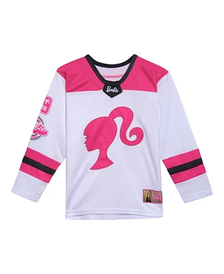 Barbie Toddler Girls Mesh Hockey Jersey Long Sleeve T-Shirt