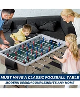 Sugift 48" Foldable Foosball Table for Kids & Adults, Space-Saving Soccer Game Table w/2 Balls, Easy Assembly for Home & Game Rooms