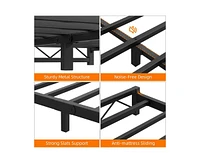 gaomon 6 Inches King Size Metal Platform Bed Frame,Low Bed Frame with Steel Slat Support, Mattress Foundation, No Box Spring Needed