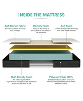 Gouun 8 Inch Breathable Memory Foam Bed Mattress Medium Firm for Pressure Relieve-King Size