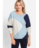 Olsen Women's Abstract Pattern Pullover