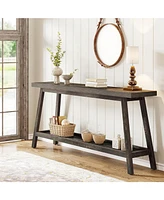 Tribesigns Farmhouse Console Entryway Table: 70.9 Inches Extra Long Console Table for Entryway, 2-Tier Narrow Wood Foyer Sofa Couch Table for Hallway,