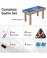 Inolait 54in Mini Billiard Game Table, Indoor Compact Arcade Pool Game Table