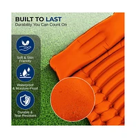 SereneLife Ultralight Sleeping Pad with Carrying Bag, Compact & Lightweight, Orange