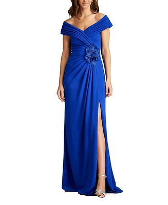 Tadashi Shoji Women's Penn Pleated Drape Gown