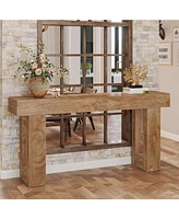 Tribesigns Long Console Table, 63 inches Wooden Rectangular Sofa Table for Behind the Couch, Farmhouse Entryway Hallway, Living Room, and En