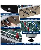 Sugift 48in Game Room Size Folding Foosball Table, Foldable Space Saving Table Soccer Game with 2 Balls