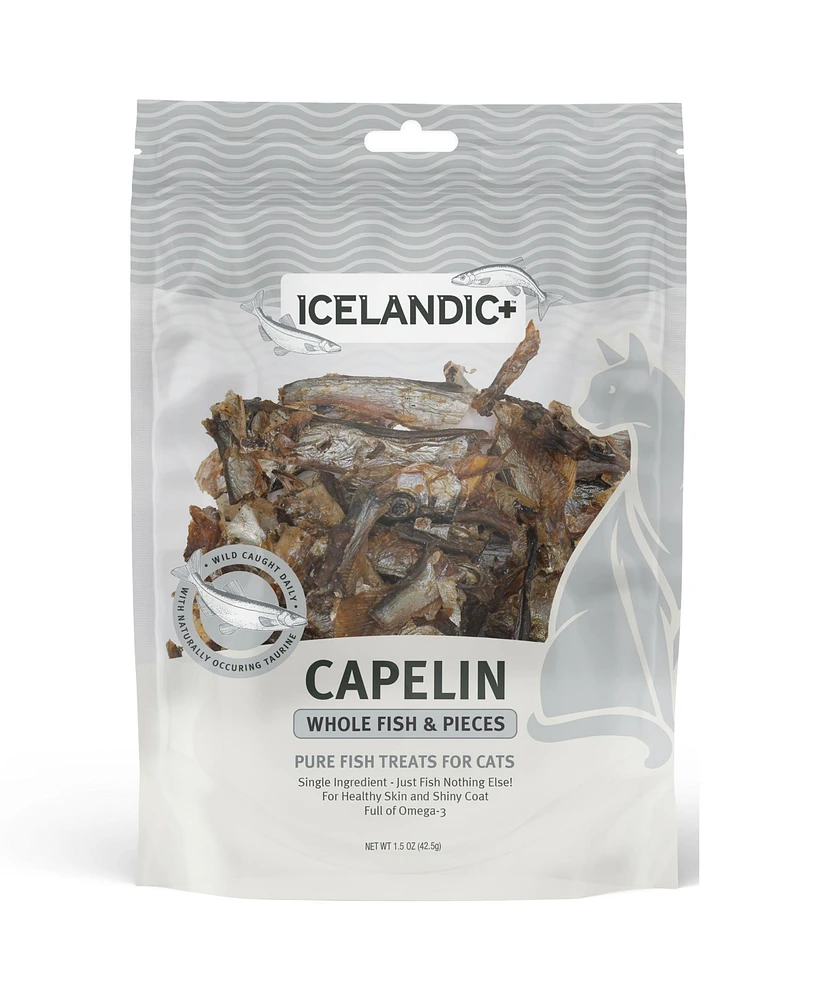 Icelandic+ Whole Fish & Pieces: Capelin - Cat Treat 1.5oz