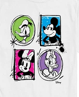 Airwaves Men's Disney Mickey Friends Grid Short Sleeve Tee