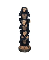 Fc Design "2-pc Gift Set" 8.5"H Hear-No, See-No, Speak-No Evil Stacked Monkeys Figurine Statue Ornament Home Room Office Decor and Perfect Gift Ideas