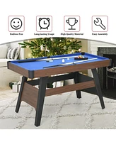 Sugift 53.5" Portable Pool Table for Kids & Adults, Mini Billiards Game Table w/Full Accessories for Game Rooms