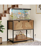 Tribesigns 20-29-37 Gallon Fish Tank Stand with Power Outlets, Large Wood Aquarium Stand with Cabinet Storage, 35.4" L 19.7" W Reptile Terrarium Turtl