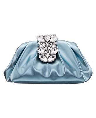Nina Women's Crytal Frame Snap Clutch