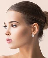 Diamond Hexagon Hoop Earrings (3/8 ct. t.w.) in 14k White Gold