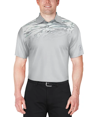 Pga Tour Men's Marble Ombre Golf Polo Shirt