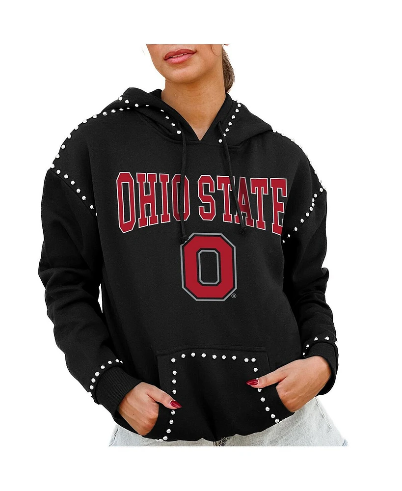 Gameday Couture Women's Black Ohio State Buckeyes Studded Pullover Hoodie