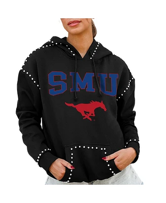 Gameday Couture Women's Black Smu Mustangs Studded Pullover Hoodie