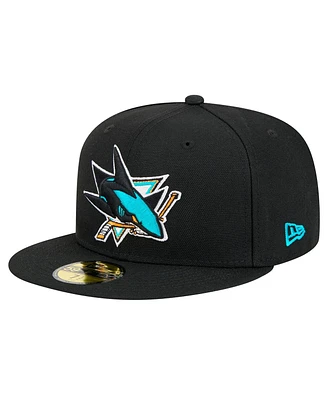 New Era Men's Black San Jose Sharks Core 59FIFTY Fitted Hat