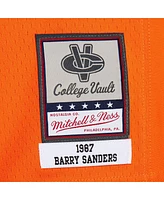 Mitchell & Ness Men's Barry Sanders Orange Oklahoma State Cowboys 1987 Replica Jersey