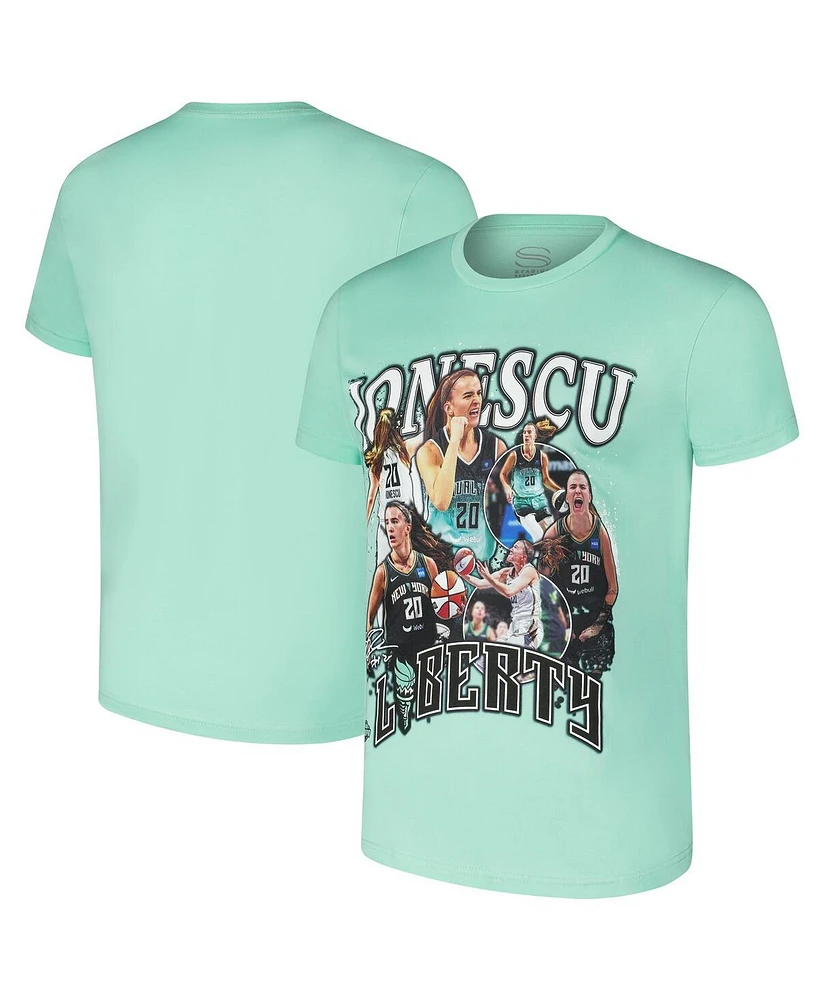 Stadium Essentials Men's and Women's Sabrina Ionescu Mint New York Liberty Crossroads Player T-Shirt